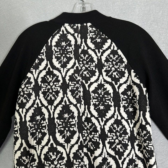 Lover + Friends Revolve Jacket Women Size Small Bomber Varsity Jacquard Artsy - Picture 7 of 14